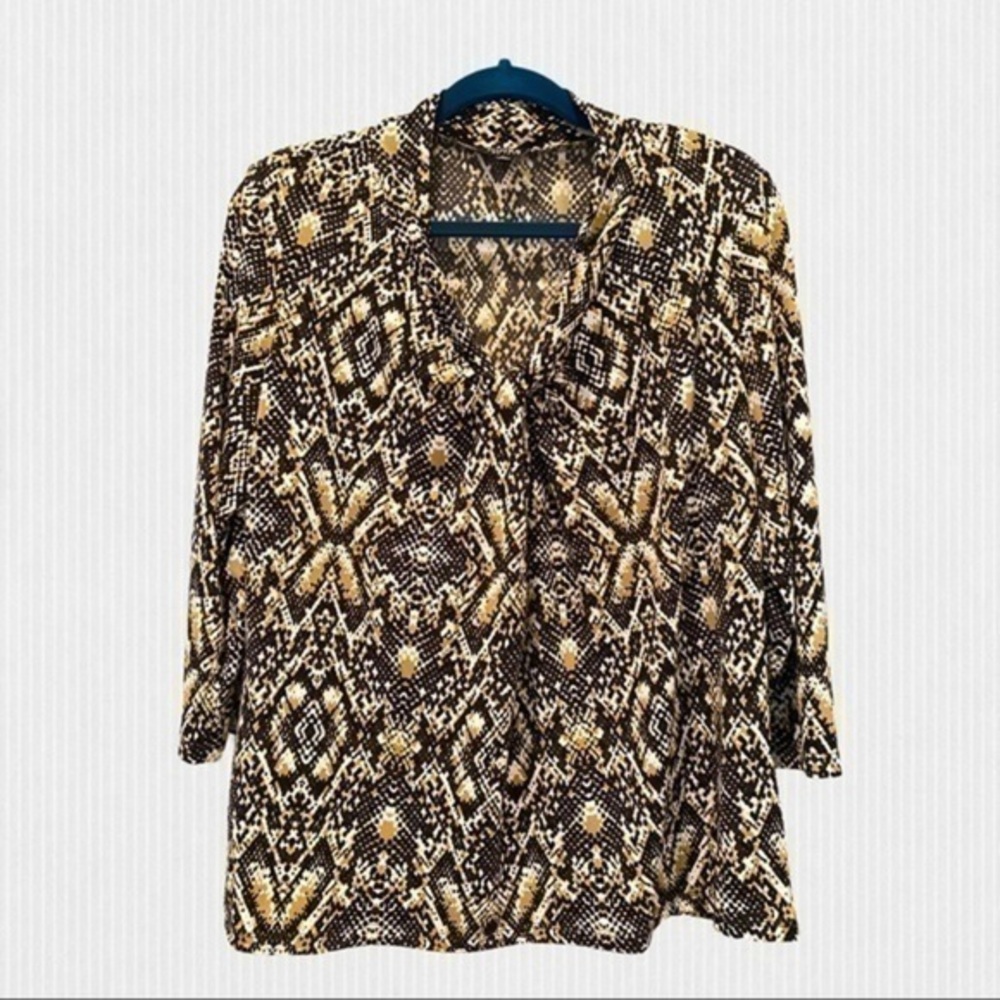 JONES NY XL Snake Pattern Top